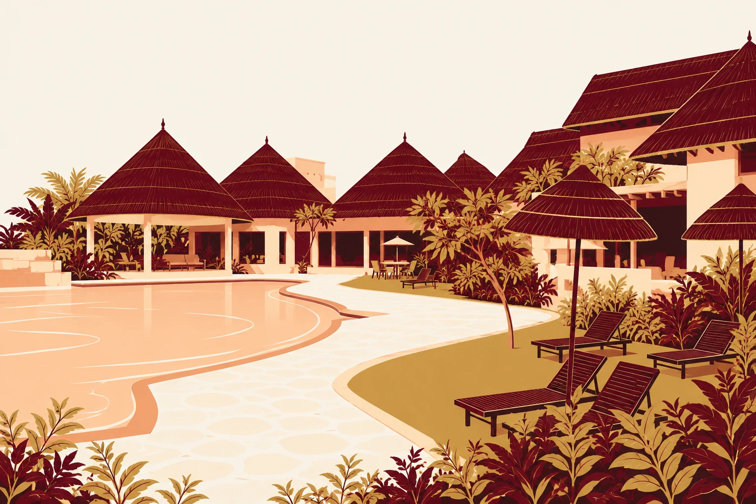 Illustration of Vedic Village, Kolkata